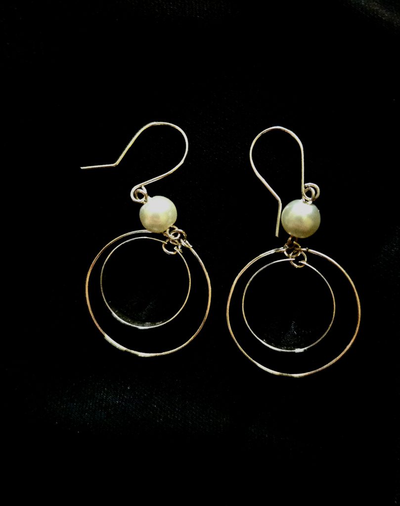 Circular Pearl Earrings