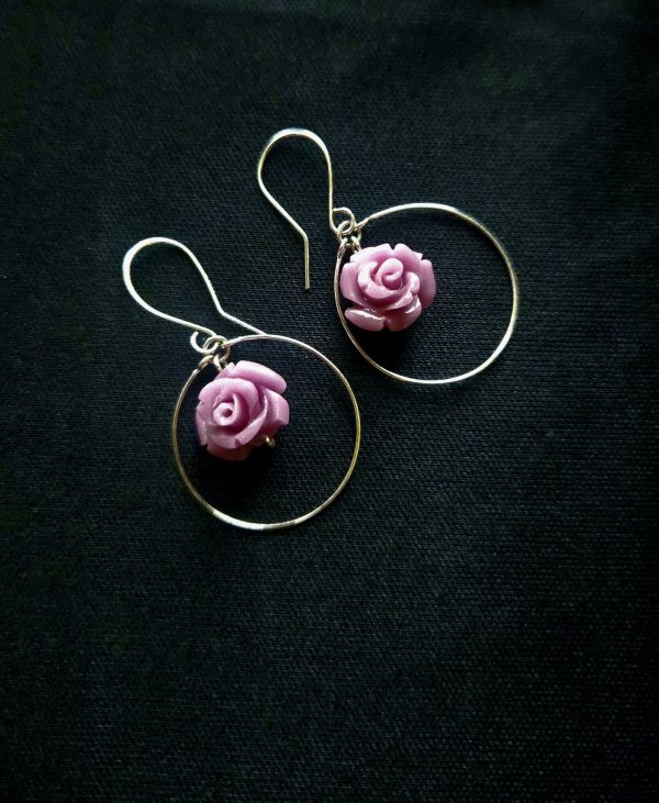 Circular Rose Earrings