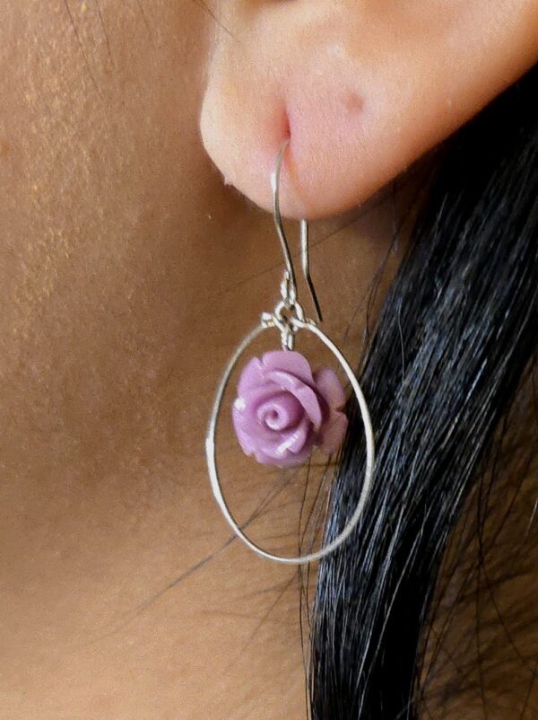 Circular Rose Earrings - Image 2