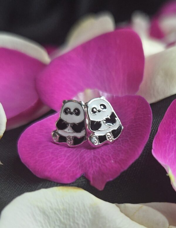 STERLING SILVER PANDA EARRINGS