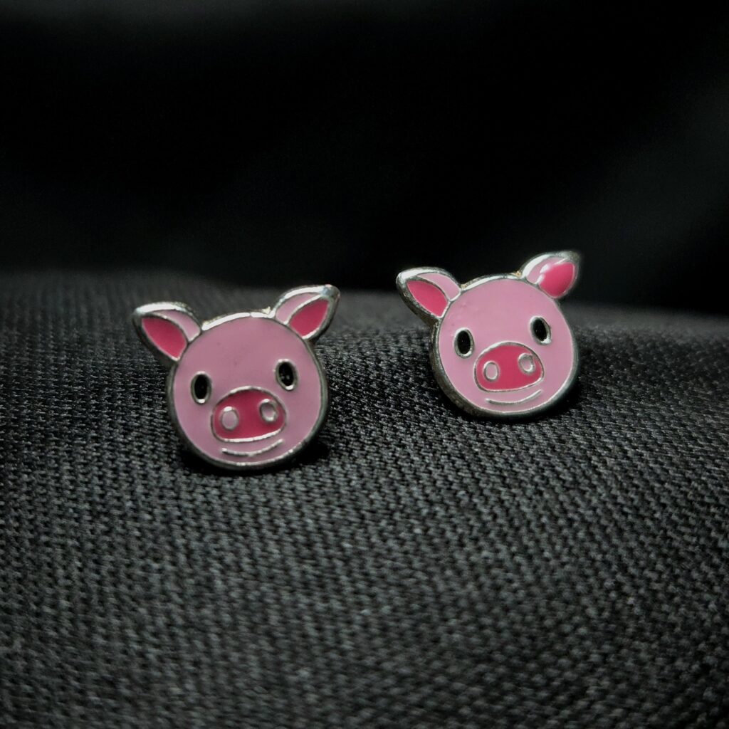 PINK PIGGY EARRINGS