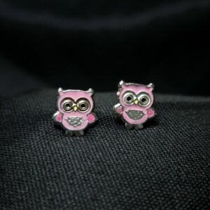 PINK OWLS EARRINGS
