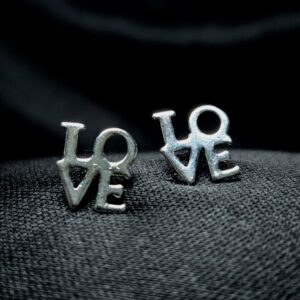 STERLING SILVER LOVE EARRINGS