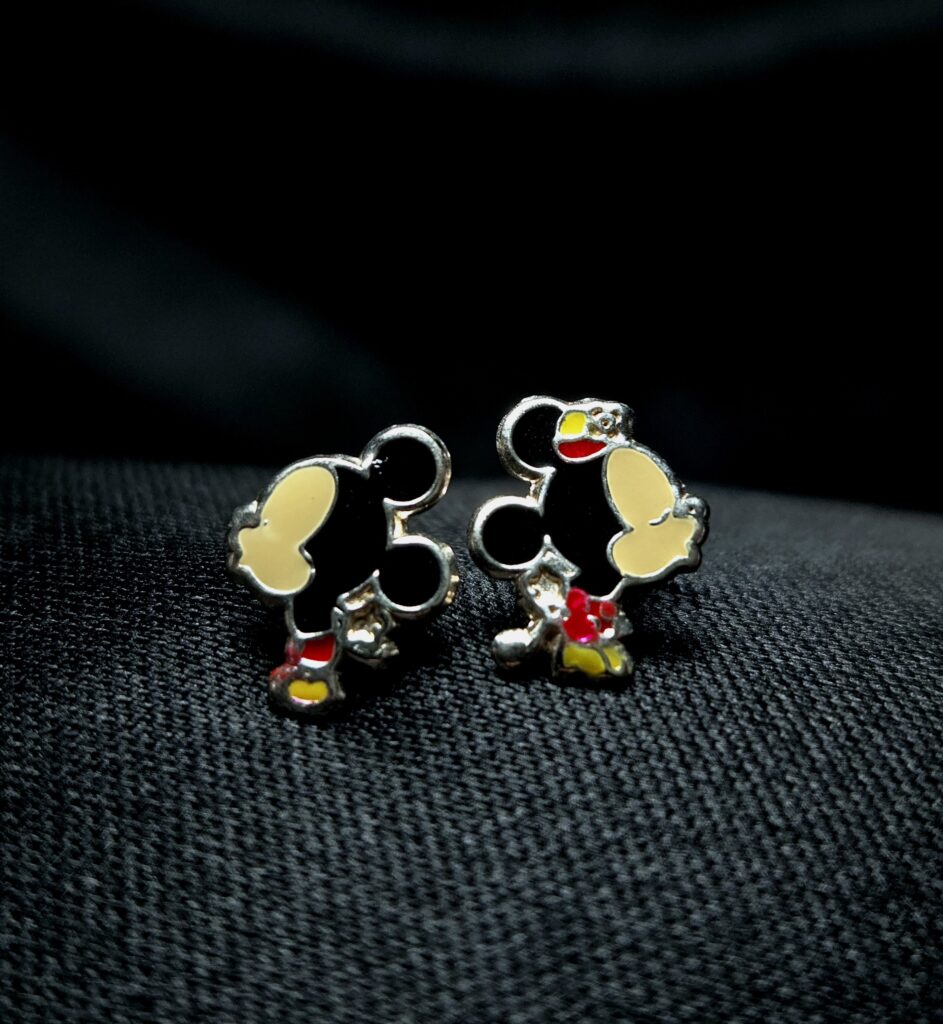 STERLING SILVER MICKEY MOUSE EARRINGS