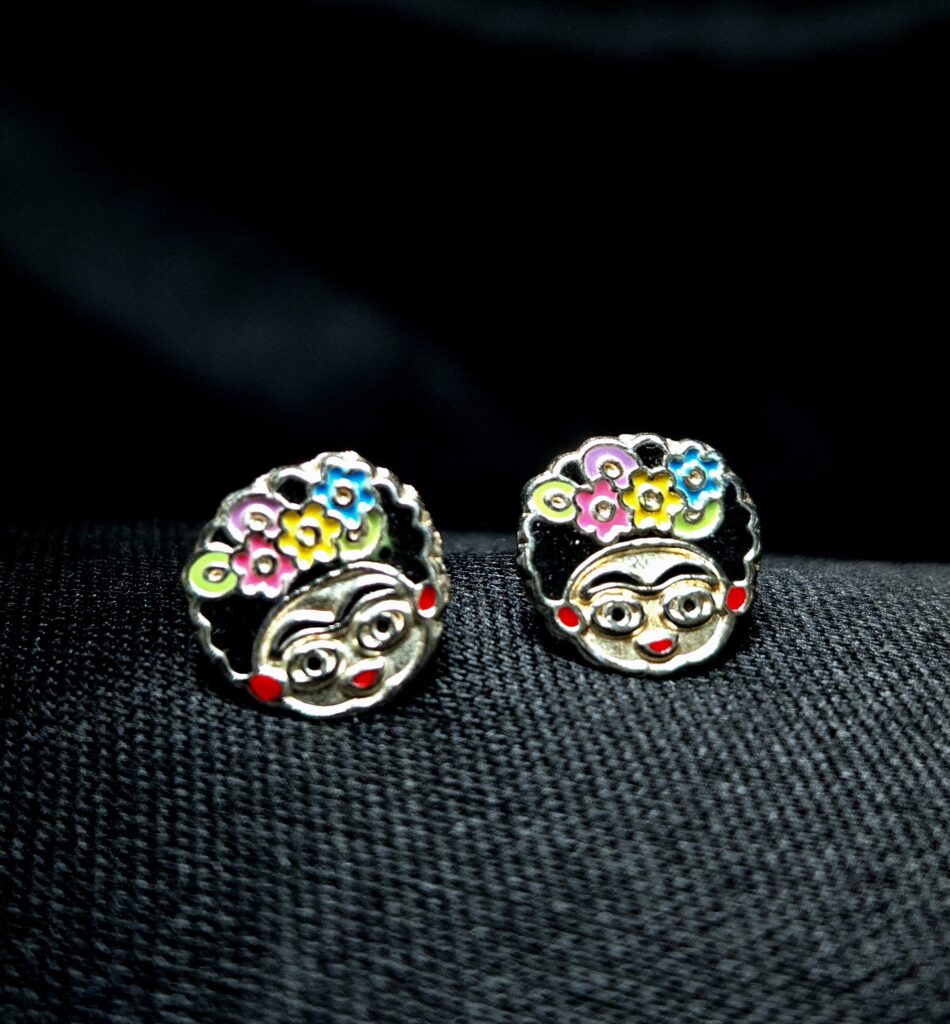 STERLING SILVER FRIDA KAHLO EARRINGS