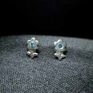 STERLING SILVER FLOWER EARRINGS