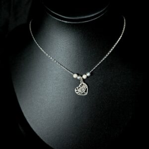 STERLING SILVER HEARTS PENDANT NECKLACE