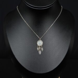 STERLING SILVER DREAM CATCHER PENDANT NECKLACE