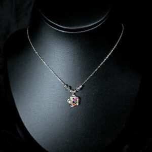 STERLING SILVER FLOWER NECKLACE