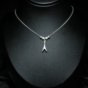 STERLING SILVER EIFFEL TOWER NECKLACE