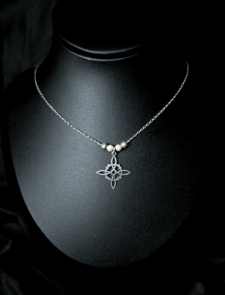 STERLING SILVER WITCHS KNOT NECKLACE