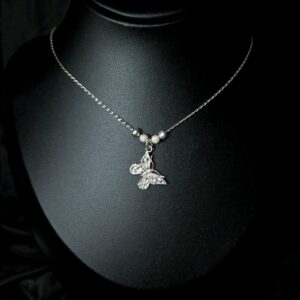 STERLING SILVER BUTTERFLY PENDANT NECKLACE