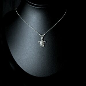 STERLING SILVER SEATURTLE PENDANT NECKLACE 925
