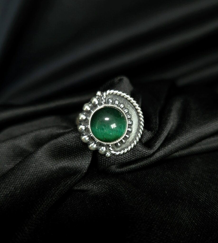 HALF MOON STERLING SILVER RING 925