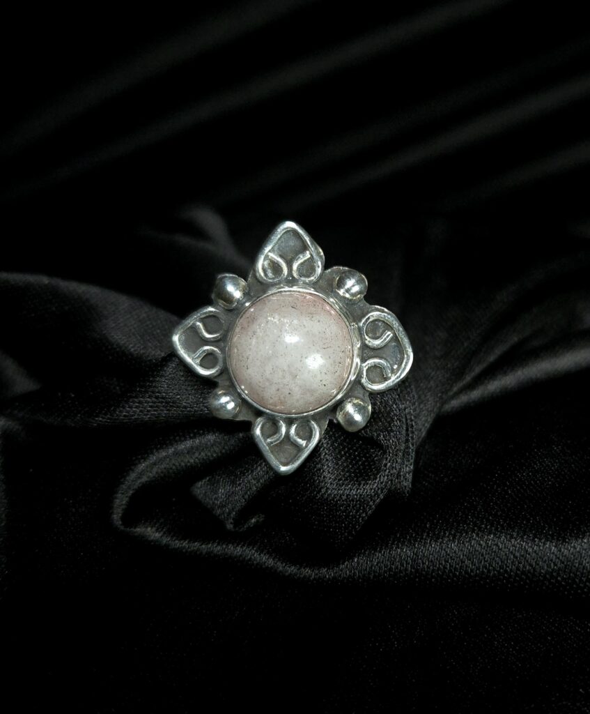 STERLING SILVER NATURAL STONE RING