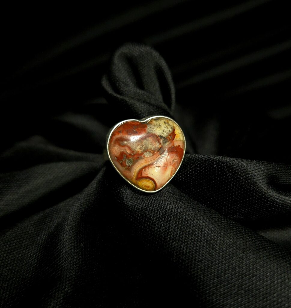 STERLING SILVER NATURAL STONE RING 925