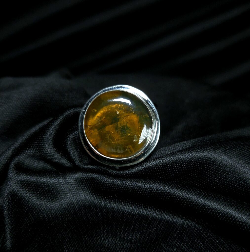 STERLING SILVER TIGER EYE STONE RING 925