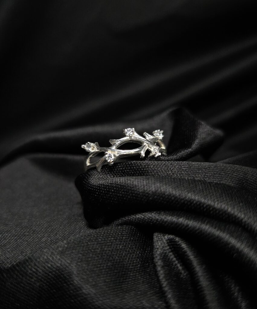STERLING SILVER THORN RING 925