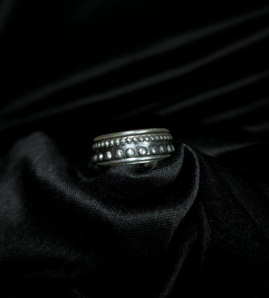 STERLING SILVER SPINNING RING DOTS